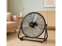 Ventilador de chão industrial Hurricane 140W Ø60cm Preto Bastilipo