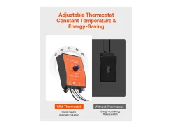 Ventilador de Extração de Galeria SucceBuy, Ventilador Axial, 35,6 cm, 36,8 m³/min com Termostato Ajustável