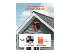 Ventilador de Extração de Galeria SucceBuy, 83,2 m³/min, 42 x 27,5 cm com Termostato Ajustável