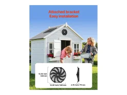Ventilador de Extração de Galeria SucceBuy, Ventilador Axial, 30,5 cm, 36,8 m³/min com Termostato Ajustável