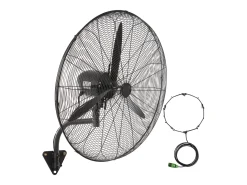 Ventilador de Nebulização, SucceBuy 74,9 CM 9500 CFM Ventilador de Nebulização de Parede de 3 Velocidades
