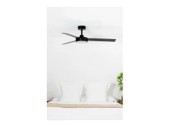 Ventilador de teto BARTH L LED preto