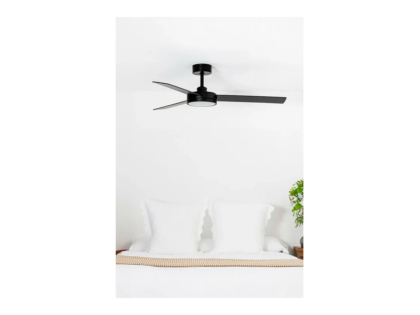 Ventilador de teto BARTH L LED preto
