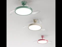 Ventilador de teto com luz Perenz 7196 R CT Sand - Ø 106 cm, 3 pás, 6 velocidades, motor 40W DC, silencioso