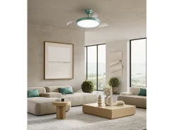 Ventilador de Teto com Luz Perenz 7196 R CT Verde - Ø 106 cm, 3 Lâminas, 6 Velocidades, Motor DC 40W, Silencioso
