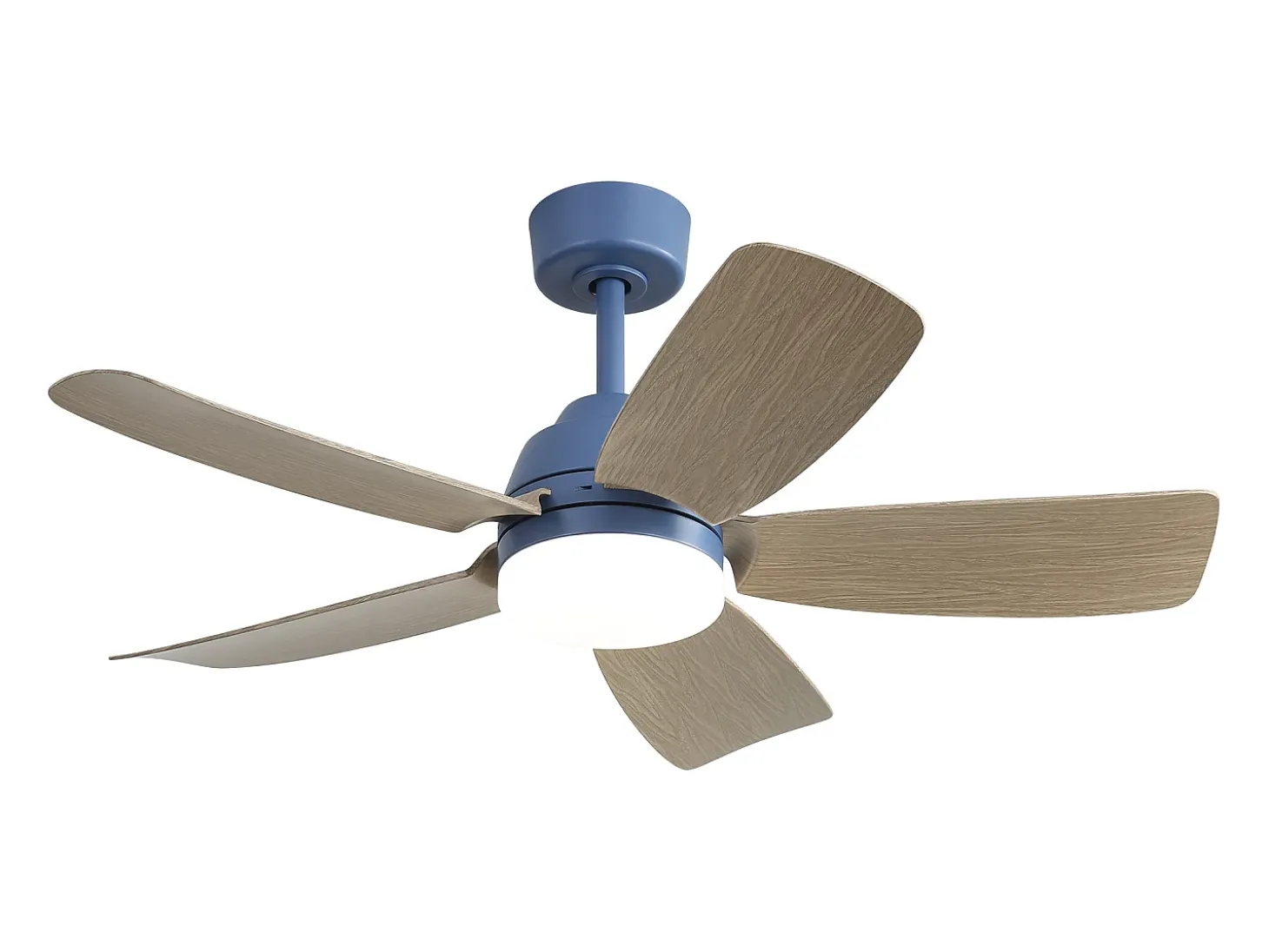 Ventilador de teto de 106,6 cm com 5 lâminas e LED, 6 velocidades, motor DC reversível, azul