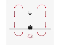 Ventilador de teto Faro Barcelona - Lantau L Preto/Madeira - Motor DC silencioso, sem luz, controle remoto, 6 velocidades