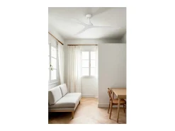 Ventilador de teto Faro Barcelona - Gotland L, branco/branco - Motor DC silencioso, sem luz, controle remoto, 6 velocidades