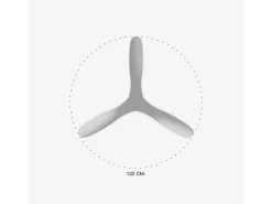 Ventilador de teto Faro Barcelona - Gotland L, branco/branco - Motor DC silencioso, sem luz, controle remoto, 6 velocidades