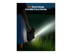 Ventilador Solar SucceBuy Portátil Recarregável 10000 mAh com Iluminação LED, Painel Solar Dobrável 4 W, 4 Velocidades, Temporizador, Alimentação USB