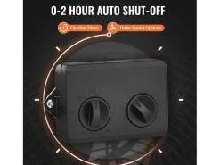 Ventilador SucceBuy de Tambor Industrial de 61 cm com Temporizador Conveniente e 3 Velocidades Ajustáveis - Perfeito para Grandes Espaços como Armazéns e Garagens