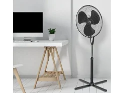 ventoinha de pé + controlo remoto 45 cm 45W preto ASV45ZR
