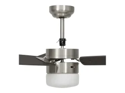 Ventoinha de teto c/ luz/controlo remoto 108cm castanho-escuro