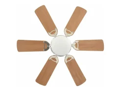 Ventoinha de teto com luz 82 cm castanho claro