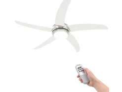 Ventoinha de teto com luz 128 cm branco