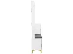 Vestiário com cabideiro e sapateira - 60,5x35,2x180,5 cm - Aglomerado - Branco