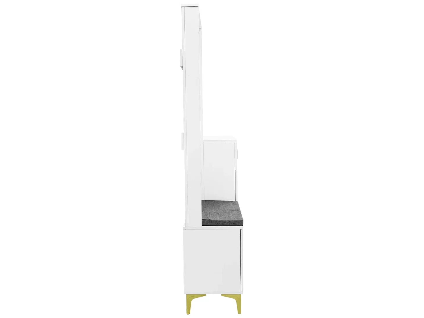 Vestiário com cabideiro e sapateira - 60,5x35,2x180,5 cm - Aglomerado - Branco