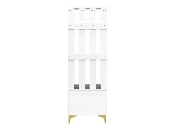 Vestiário com cabideiro e sapateira - 60,5x35,2x180,5 cm - Aglomerado - Branco