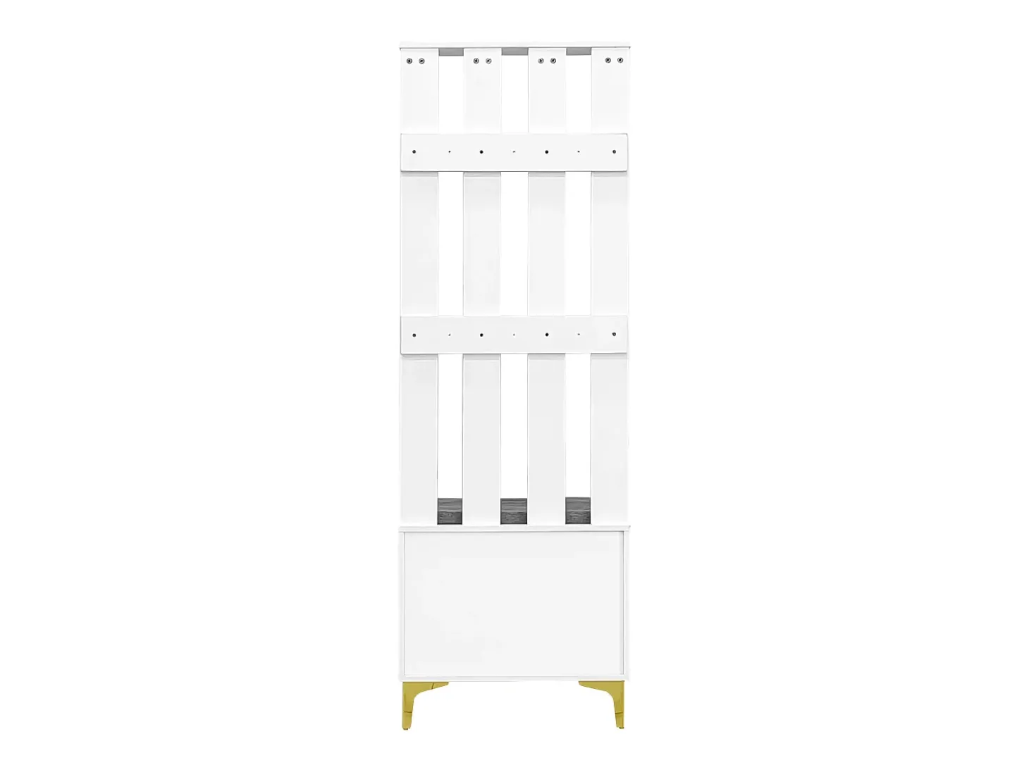 Vestiário com cabideiro e sapateira - 60,5x35,2x180,5 cm - Aglomerado - Branco