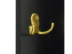 Vestiário com cabideiro e sapateira - 60,5x35,2x180,5 cm - Aglomerado - Preto