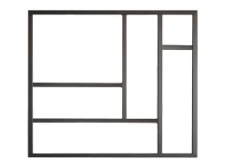 Vidraria térmica de alumínio para oficina - 150x130 cm - Preta - ARTENA