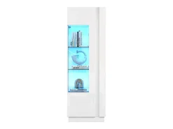 Vitrine brilhante 60×40×180 cm - com iluminação LED - 1 porta - branco