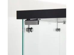 Vitrine de Vidro - 3 Prateleiras - Com LEDs, Luz e Trava, Preta