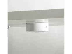Vitrine de vidro de 4 camadas com iluminação LED, vitrine de vidro para sala de estar, vitrine para coleções, branca