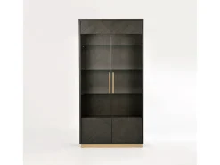Vitrine 100x200x41 cm preta Sevilha SEV26-2