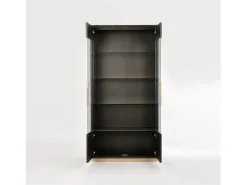 Vitrine 100x200x41 cm preta Sevilha SEV26-2