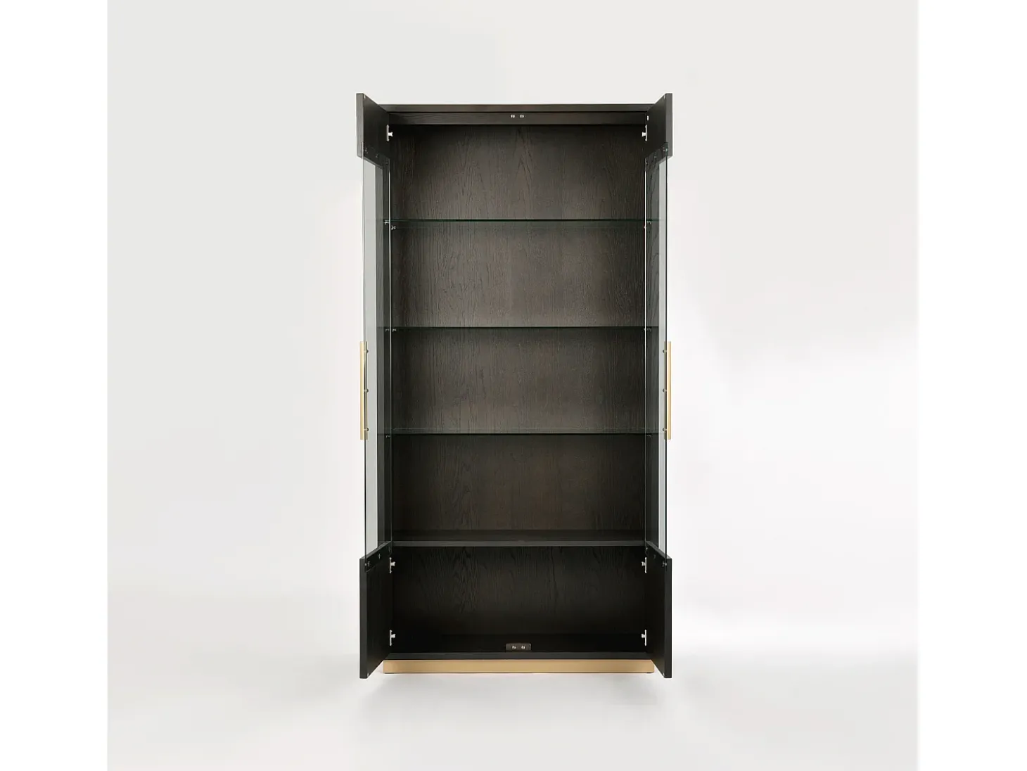 Vitrine 100x200x41 cm preta Sevilha SEV26-2