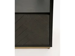 Vitrine 100x200x41 cm preta Sevilha SEV26-2