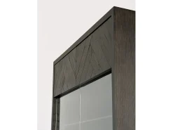 Vitrine 100x200x41 cm preta Sevilha SEV26-2