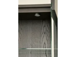 Vitrine 100x200x41 cm preta Sevilha SEV26-2