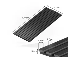 Wandpaneele preto 120x1.8x40 akustikpaneel