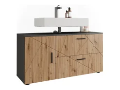 Waschbeckenunterschrank antracite/artesanal 120.1x41x60.6 irma