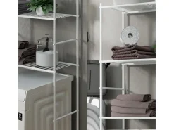 Waschmaschinenregal branco 66x30x162 miso