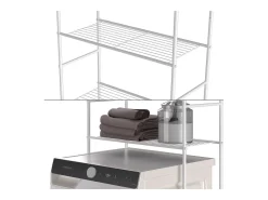 Waschmaschinenregal branco 66x30x162 miso