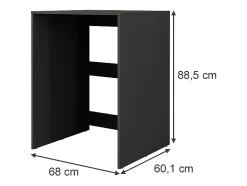 Waschmaschinenschrank antracite 68x60.1x88.5 irma