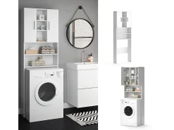 Waschmaschinenschrank branco 64x25.6x190 luis