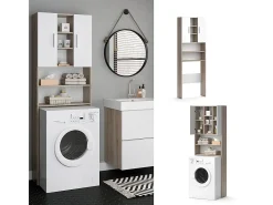 Waschmaschinenschrank sonoma 64x25.6x190 luis