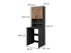 Waschmaschinenschrank-Set carvalho antracite/goldkraft 68x60.1x88.5 irma