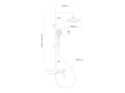 Waterbox II coluna de duche mecânico cromado Essebagno