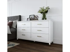 Westerleigh | Cómoda com 6 Gavetas em MDF Branco