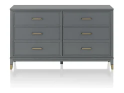 Westerleigh | Cómoda com 6 gavetas em MDF Cinza Grafite