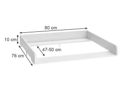 Wickelaufsatz branco 80x76x10 wicko