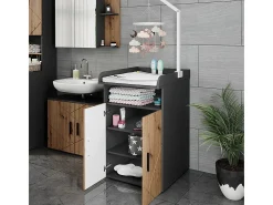 Wickelkommode antracite/artesanal 60x68.1x97 irma