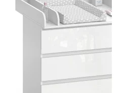 Wickelkommode branco/branco brilhante 80x76x87 emma