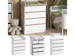 Wickelkommode branco/sonoma 80x76x110.2 emma