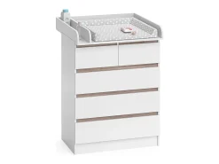 Wickelkommode branco/sonoma 80x76x110.2 emma